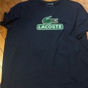 Lacoste Men's Dark Blue Tee with Logo